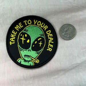 GOBLINKO TAKE ME TO YOUR DEALER PATCH DRUG ALIEN Fantasy Vest Jacket Sean Aaberg